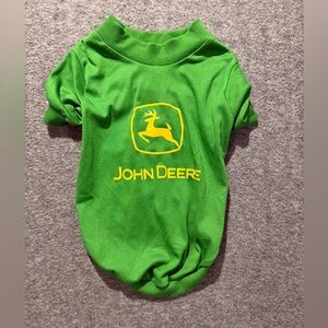 John Deere Dog Outfit Shirt size Large soft green (fits medium sized dog)